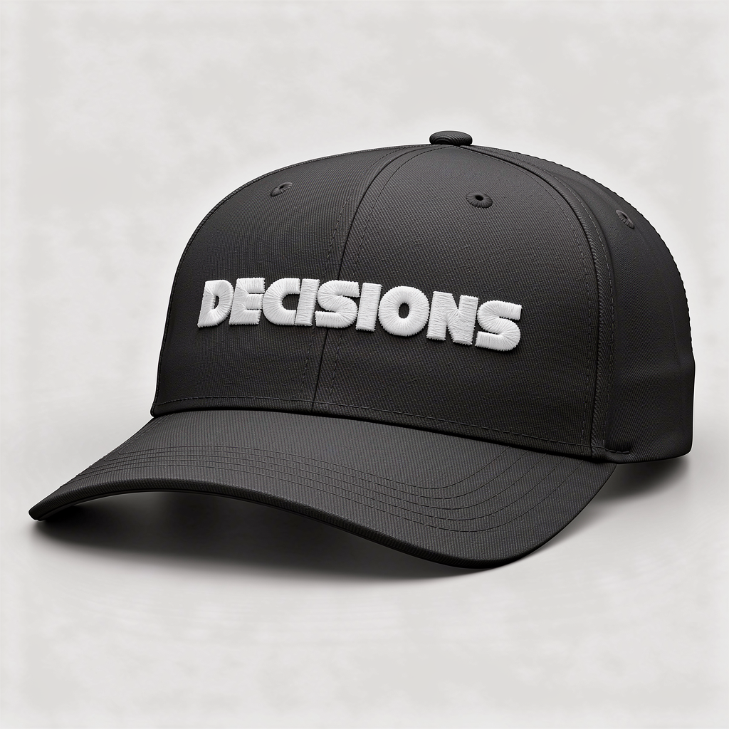 Decisions Logo Black Baseball Cap