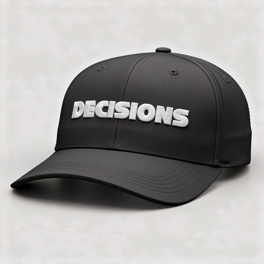 Decisions Logo Black Baseball Cap